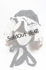 BABY,THE STARS SHINE BRIGHT / champetre fleurieマザーボンネット  黒×オフ白 I-25-12-09-093-BA-AC-SA-ZI