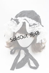 BABY,THE STARS SHINE BRIGHT / champetre fleurieマザーボンネット  黒×オフ白 I-25-12-09-093-BA-AC-SA-ZI