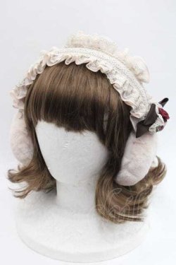 画像1: axes femme / ヘッドドレス風イヤーマフ  キナリ I-25-12-09-094-AX-ZA-SA-ZI