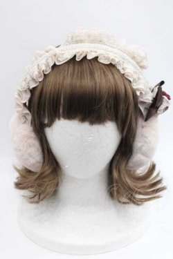 画像2: axes femme / ヘッドドレス風イヤーマフ  キナリ I-25-12-09-094-AX-ZA-SA-ZI