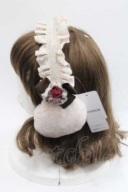 画像3: axes femme / ヘッドドレス風イヤーマフ  キナリ I-25-12-09-094-AX-ZA-SA-ZI