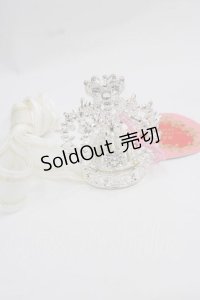 BABY,THE STARS SHINE BRIGHT / 蝶々王冠ヘッドドレス  シルバーＸ白 I-25-12-09-099-BA-AC-SA-ZI