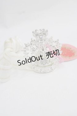画像1: BABY,THE STARS SHINE BRIGHT / 蝶々王冠ヘッドドレス  シルバーＸ白 I-25-12-09-099-BA-AC-SA-ZI