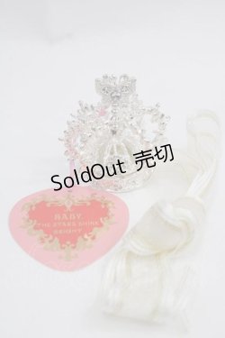 画像2: BABY,THE STARS SHINE BRIGHT / 蝶々王冠ヘッドドレス  シルバーＸ白 I-25-12-09-099-BA-AC-SA-ZI