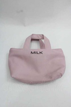 画像1: MILK / ノベルティミニバッグ  ピンク×ブラック I-25-12-09-101-ML-ZA-SA-ZI