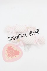 BABY,THE STARS SHINE BRIGHT / MY ANNIVERSARY ストライプキャンディリボンコーム  ピンクＸ白 I-25-12-09-104-BA-AC-SA-ZI