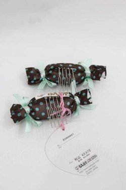 画像2: BABY,THE STARS SHINE BRIGHT / MY ANNIVERSARYドットキャンディリボンコーム  チョコＸミント I-25-12-09-105-BA-AC-SA-ZI