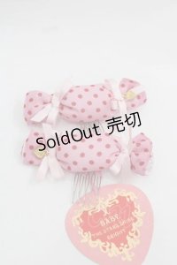 BABY,THE STARS SHINE BRIGHT / MY ANNIVERSARYドットキャンディリボンコーム  ピンクイＸ赤 I-25-12-09-106-BA-AC-SA-ZI