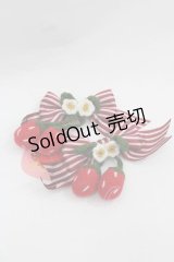 BABY,THE STARS SHINE BRIGHT / Creamy Berry リボンコサージュ  赤 I-25-12-09-113-BA-AC-SA-ZI
