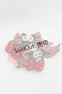 画像1: BABY,THE STARS SHINE BRIGHT / Creamy Berry リボンコサージュ  赤 I-25-12-09-113-BA-AC-SA-ZI