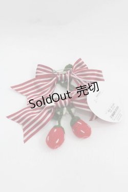 画像2: BABY,THE STARS SHINE BRIGHT / Creamy Berry リボンコサージュ  赤 I-25-12-09-113-BA-AC-SA-ZI
