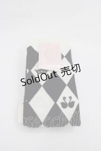 metamorphose / ダイヤストライプオーバーニー  黒Ｘオフ白 I-25-12-09-125-ME-ZA-SA-ZI