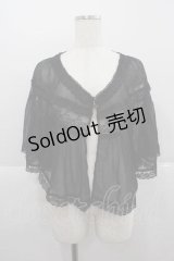 axes femme / 20th/レース使いケープ  ブラック I-25-12-09-004-AX-TO-SA-ZI