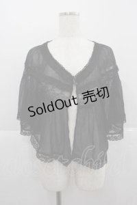 axes femme / 20th/レース使いケープ  ブラック I-25-12-09-004-AX-TO-SA-ZI
