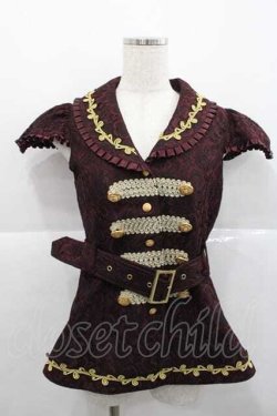 画像1: ALICE and the PIRATES / ねずみの王様Gualtiero エシャルプ付きベスト  ボルドー I-25-12-09-022-PA-JA-SA-ZI