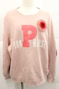 PINK HOUSE / ワッペンロゴトレーナー  ピンク I-25-12-09-024-LO-TO-SA-ZI