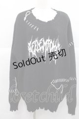 REFLEM / ハンドステッチニットトップス  黒Ｘ白 I-25-12-09-027-PU-TO-SA-ZI