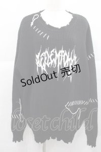 REFLEM / ハンドステッチニットトップス  黒Ｘ白 I-25-12-09-027-PU-TO-SA-ZI