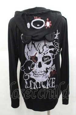 画像2: GHOST of HARLEM / GLOOMYコラボパーカー  黒Ｘ白Ｘボルドー I-25-12-09-029-GL-TO-SA-ZI