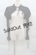 MORY HITOMI（海外ロリータブランド） / 薔薇ジャガード&袖シースルーボレロ M 黒 I-25-12-13-042-LO-TO-SA-ZI