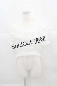 lolitimes（海外ロリータブランド） / 半袖シースルートップス  白 I-25-12-13-043-LO-TO-SA-ZI