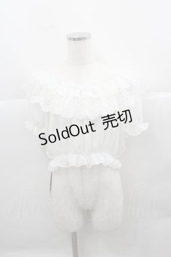 画像1: lolitimes（海外ロリータブランド） / 半袖シースルートップス  白 I-25-12-13-043-LO-TO-SA-ZI