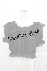 lolitimes（海外ロリータブランド） / 半袖シースルートップス  黒 I-25-12-13-045-LO-TO-SA-ZI