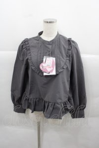 FLC / 皆方由衣コラボペプラムブラウス L グレー I-25-12-13-048-LO-BL-SA-ZI