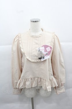 画像1: FLC / 皆方由衣コラボペプラムブラウス L 濃白 I-25-12-13-049-LO-BL-SA-ZI