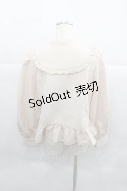 画像2: FLC / 皆方由衣コラボペプラムブラウス L 濃白 I-25-12-13-049-LO-BL-SA-ZI