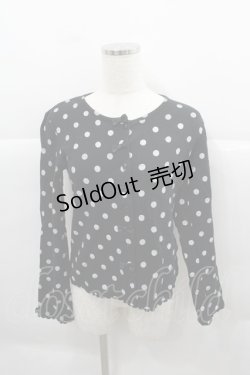 画像1: Angelic Pretty / Frenchドットカットカーディガン  黒Ｘ白 I-25-12-13-050-AP-TO-SA-ZI