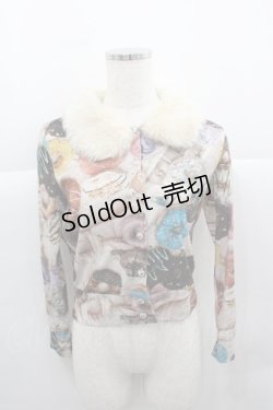 画像1: MILK / DONUTカーディガン  チョコクリームベースＸチョコ I-25-12-13-051-ML-TO-SA-ZI