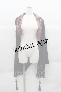 Ozz oneste / 和中華 桜矢ptボレロ  黒ｘ赤 I-25-12-13-053-OO-TO-SA-ZI