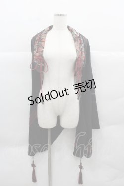 画像1: Ozz oneste / 和中華 桜矢ptボレロ  黒ｘ赤 I-25-12-13-053-OO-TO-SA-ZI