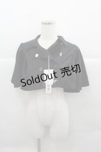 CATCOCOON(海外ロリータブランド) / フロントボタンケープ S 黒 I-25-12-13-055-LO-JA-SA-ZI