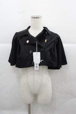 画像1: CATCOCOON(海外ロリータブランド) / フロントボタンケープ S 黒 I-25-12-13-055-LO-JA-SA-ZI