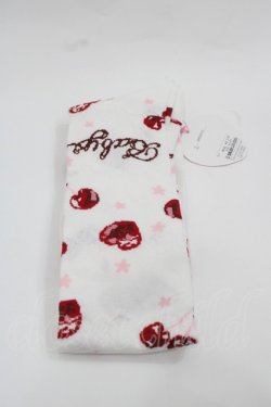 画像2: BABY,THE STARS SHINE BRIGHT / KiraKira Parfait柄オーバーニーソックス  白Ｘ赤 I-25-12-13-005-BA-ZA-SA-ZI