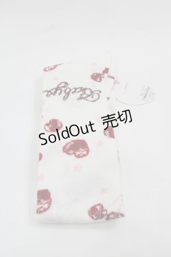 画像2: BABY,THE STARS SHINE BRIGHT / KiraKira Parfait柄オーバーニーソックス  白Ｘ赤 I-25-12-13-005-BA-ZA-SA-ZI