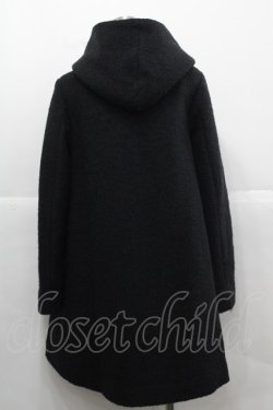 画像2: Ank Rouge / ファーポンポンフードコート  黒Ｘ白 I-25-12-13-057-CA-CO-SA-ZI