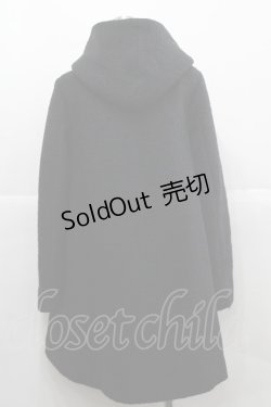 画像2: Ank Rouge / ファーポンポンフードコート  黒Ｘ白 I-25-12-13-057-CA-CO-SA-ZI