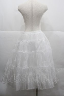 画像2: axes femme kawaii / ミディオーガンジーパニエ  白 I-25-12-13-060-AX-SK-SA-ZI