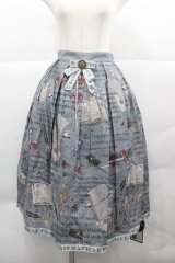 Chris house lolita(海外ロリータブランド) / レター柄スカート  グレー I-25-12-13-065-LO-OP-SA-ZI