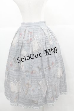 画像2: Chris house lolita(海外ロリータブランド) / レター柄スカート  グレー I-25-12-13-065-LO-OP-SA-ZI