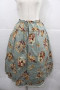 PINK HOUSE / フラワーカールくんプリントスカート  グリーン I-25-12-13-070-LO-SK-SA-ZI