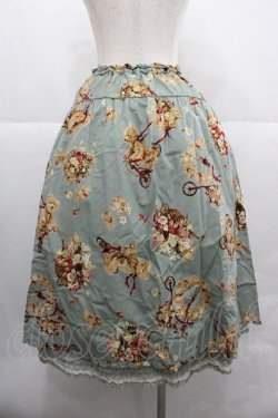 画像2: PINK HOUSE / フラワーカールくんプリントスカート  グリーン I-25-12-13-070-LO-SK-SA-ZI