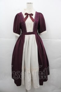 axes femme kawaii / エレガントドールワンピース M ワイン I-25-12-13-073-AX-OP-SA-ZI