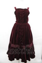 axes femme kawaii / ベルベットドールジャンスカ  ボルドー I-25-12-13-076-AX-OP-SA-ZI