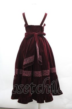 画像2: axes femme kawaii / ベルベットドールジャンスカ  ボルドー I-25-12-13-076-AX-OP-SA-ZI