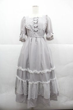 画像1: axes femme kawaii / プチリボンワンピース M グレー I-25-12-13-077-AX-OP-SA-ZI