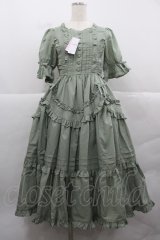 Chalmiere / フリルロングワンピース M グリーン I-25-12-13-079-LO-OP-SA-ZI